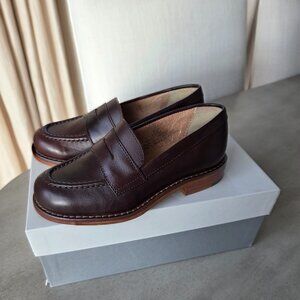 Crewcuts brown leather loafers size 10 kids